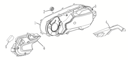 Прокладка левой крышки картера, вариатора PCX 170cc (1P63QMK) (T)