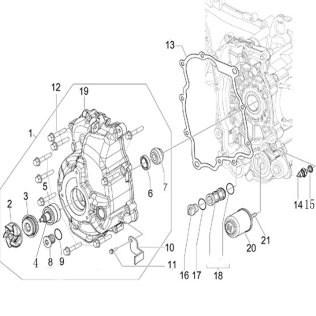 Сальник вала водяного охлаждения 300cc (ZS1P75MM) T-15/T-16 (100104808)